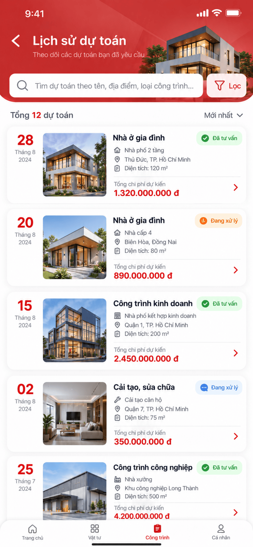 App xây dựng